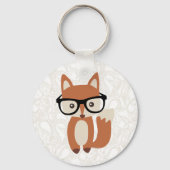 Hipster Baby Fox met bril Sleutelhanger (Achterkant)