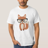 Hipster Baby Fox met bril T-shirt (Voorkant)