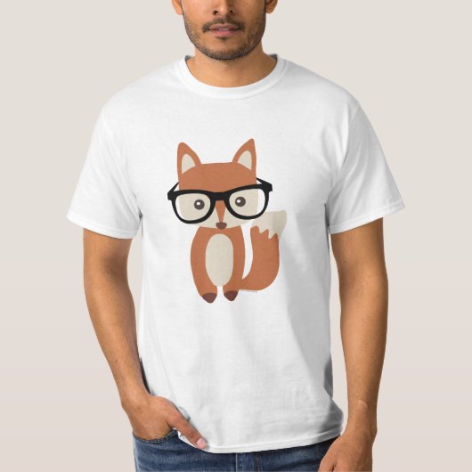 Hipster Baby Fox met bril T-shirt (Voorkant)