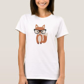 Hipster Baby Fox met bril T-shirt (Voorkant)