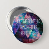 Hipster badge. ronde button 7,6 cm (Voorkant /achterkant)