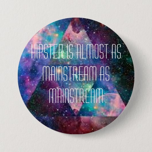 Hipster badge. ronde button 7,6 cm (Voorkant)