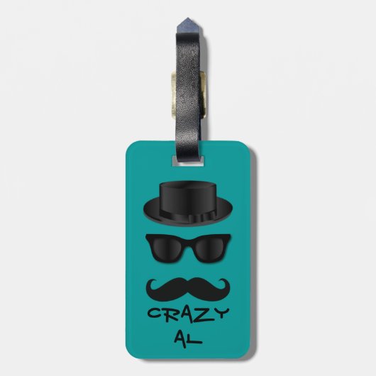 Hipster Bagagelabel (Achterkant verticaal)