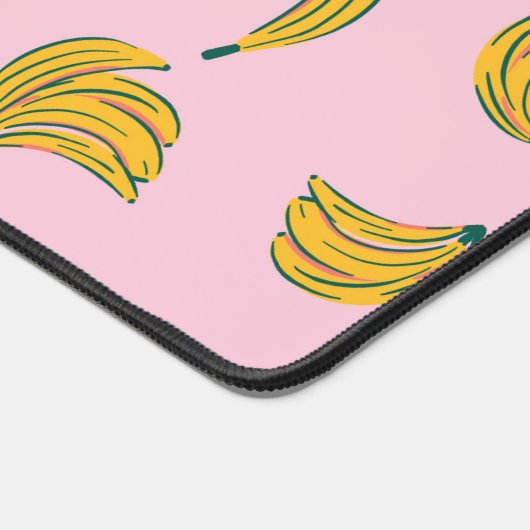 Hipster banaan patroon in roze achtergrond monogra bureaumat (Hoek)