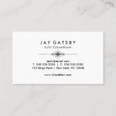 Hipster Barber/Hair Stylist Visitekaartje (Achterkant)