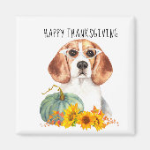 Hipster Beagle  Thanksgiving Magneet (Voorkant)