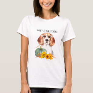 Hipster Beagle Thanksgiving T-shirt