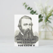 Hipster Beard Funny Greetings Kaart Cool Humor (Staand voorkant)