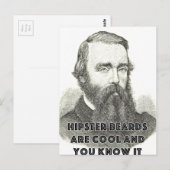 Hipster Beard Funny Greetings Kaart Cool Humor (Voorkant / Achterkant)