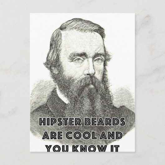 Hipster Beard Funny Greetings Kaart Cool Humor (Voorkant)