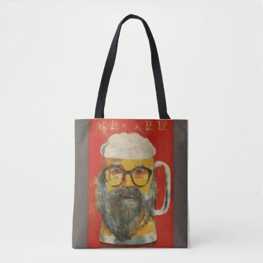 Hipster Bearded Beer Mok Canvas tas (Voorkant)