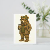 Hipster Beer Ansichtkaart Briefkaart (Staand voorkant)