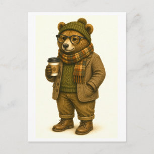 Hipster Beer Ansichtkaart Briefkaart
