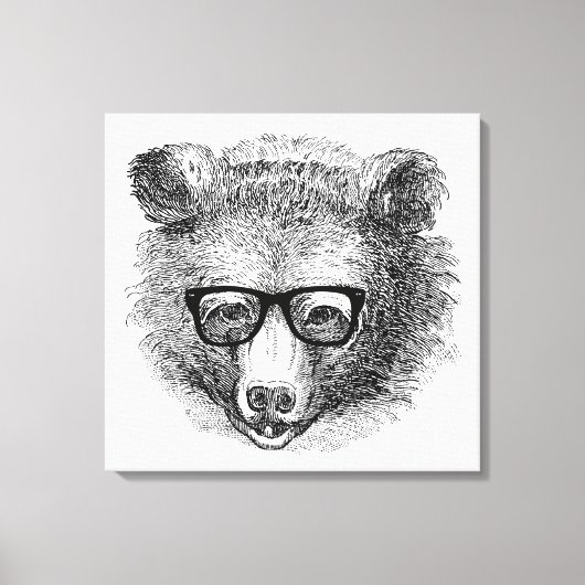 Hipster Beer Canvas Afdruk (Voorkant)