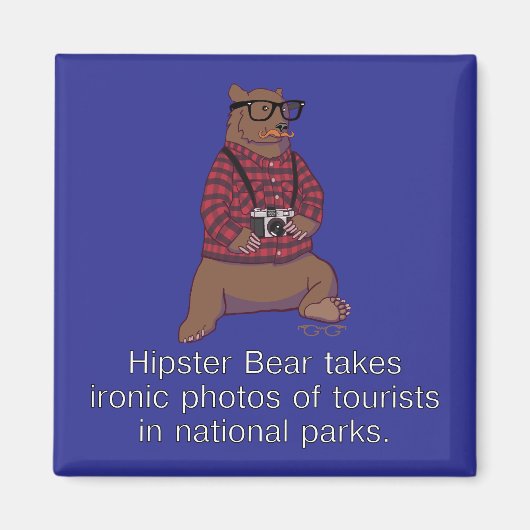 Hipster Beer magneet (Voorkant)