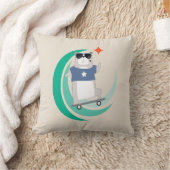 Hipster Beer Riding Skateboard Kussen (Deken)