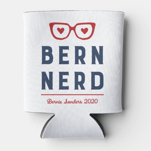 Hipster Bern Nerd | Grappige Bernie Sanders 2020 Blikjeskoeler (Voorkant)