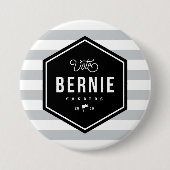 Hipster Bernie Ronde Button 7,6 Cm (Voorkant)