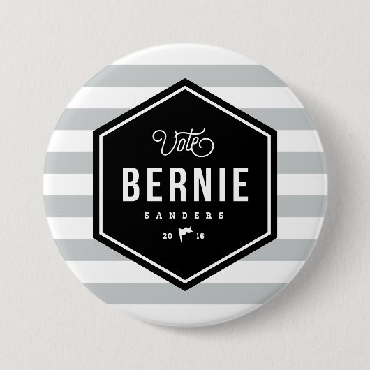 Hipster Bernie Ronde Button 7,6 Cm (Voorkant)