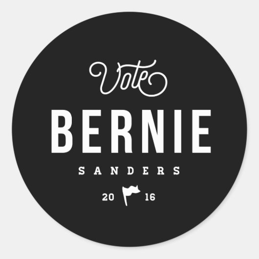 Hipster Bernie Ronde Sticker (Voorkant)