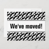 Hipster bewegende briefkaarten met zwarte snor pri (Voorkant / Achterkant)