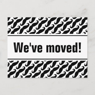 Hipster bewegende briefkaarten met zwarte snufdruk