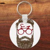 Hipster biker sleutelhanger (Voorkant)