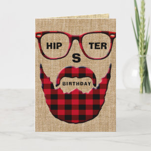 HipSter Birthday Card Kaart