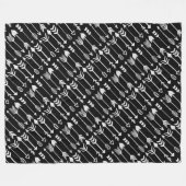 Hipster Black en White Arrow Pattern Fleece Deken (Voorkant (Horizontaal))