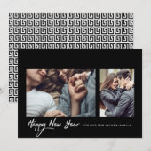 Hipster Black Lijst - Nieuwjaarsfoto Feestdagenkaart (Voorkant / Achterkant)