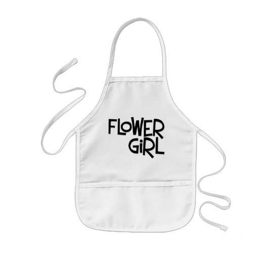 Hipster Bloemenmeisje Kinder Schort (Voorkant)