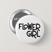 Hipster Bloemenmeisje Ronde Button 5,7 Cm (Voorkant /achterkant)