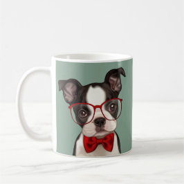 Hipster Boston Terrier Koffiemok