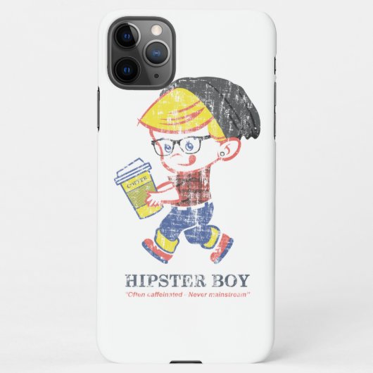 Hipster Boy heeft  Parody-illustratie verstoord iPhone Hoesje (Achterkant)
