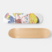 Hipster Boy heeft  Parody-illustratie verstoord Persoonlijk Skateboard (Horizontaal)