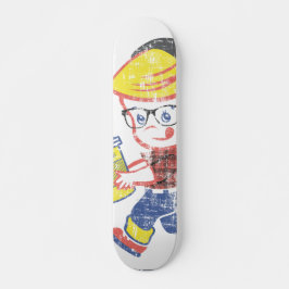 Hipster Boy heeft Parody-illustratie verstoord Persoonlijk Skateboard