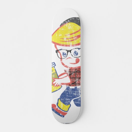 Hipster Boy heeft  Parody-illustratie verstoord Persoonlijk Skateboard (Voorkant)