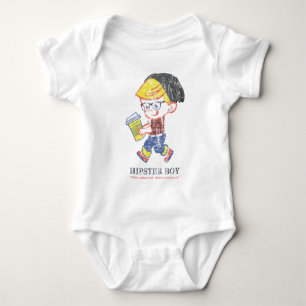 Hipster Boy heeft Parody-illustratie verstoord Romper