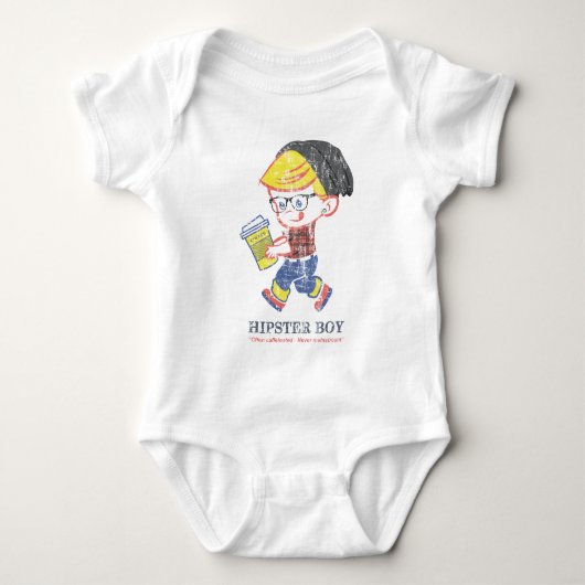 Hipster Boy heeft Parody-illustratie verstoord Romper (Voorkant)
