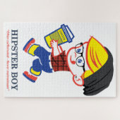 Hipster Boy - Parody illustratie Legpuzzel (Horizontaal)