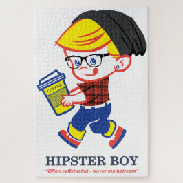 Hipster Boy - Parody illustratie Legpuzzel