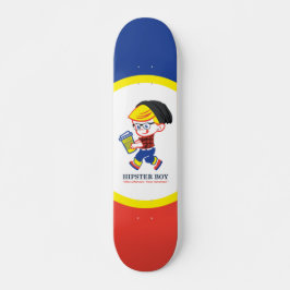 Hipster Boy - Parody illustratie Persoonlijk Skateboard