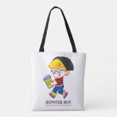 Hipster Boy - Parody illustratie Tote Bag (Achterkant)