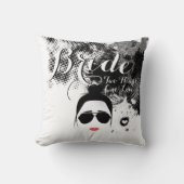 Hipster Bride Two Hearts One Love Aviator Glasses Kussen (Voorkant)