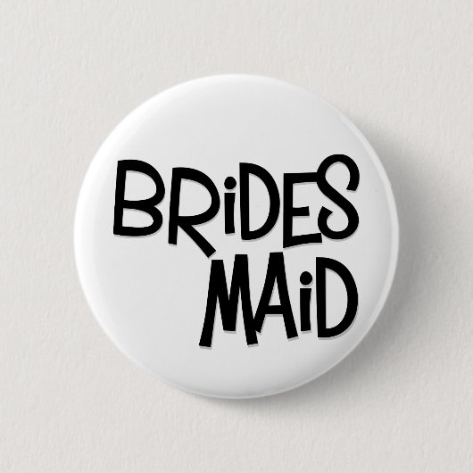 Hipster Bridesmaid Ronde Button 5,7 Cm (Voorkant)