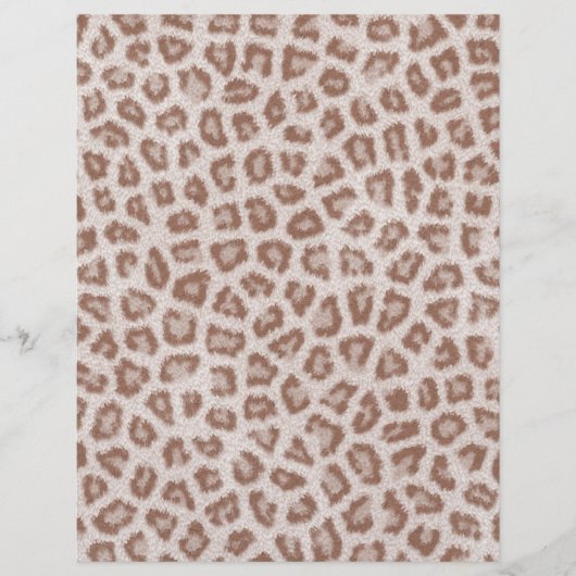Hipster brown white cheetah Animal print Flyer (Voorkant)