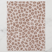 Hipster brown white cheetah Animal print Flyer (Achterkant)