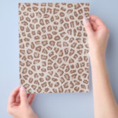 Hipster brown white cheetah Animal print Flyer (Hand)