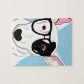 Hipster Bull Terrier Legpuzzel (Horizontaal)
