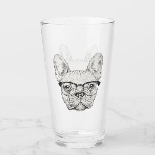 Hipster Bulldog Glas (Achterkant)